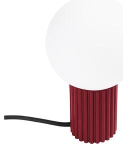 Lampada da tavolo burgundy con paralume in vetro (altezza totale 19 cm) Orbital – Sollux