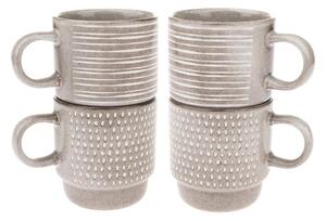 Tazzine in set marrone chiaro in ceramica 4 pz 290 ml – Dakls