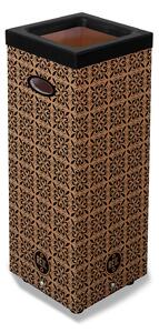 Pattumiera Per Raccolta Rifiuti 28x28xh70 cm in Cartone Con Stampa Grafica G1 Beige