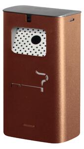 Posacenere da Terra 17,5x10,5xh34 cm In Acciaio Verniciato con Contenitore Interno Marrone