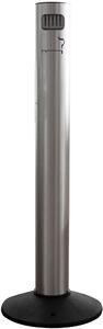 Posacenere a Colonna Ø11,7xh105 cm in Alluminio con Contenitore Interno Argento
