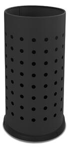 Portaombrelli in Acciaio Verniciato Ø24xh48 cm Con Vaschetta Raccogli Goccia Nero