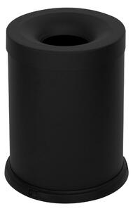 Pattumiera Gettacarte Ø25xh35 cm Autoestinguente In Acciaio Verniciato Nero