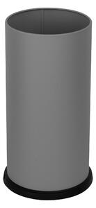 Portaombrelli in Acciaio Verniciato Ø24xh49 cm Con Vaschetta Raccogli Goccia Grigio