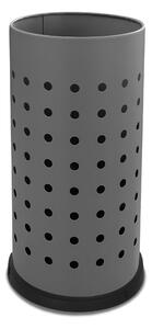 Portaombrelli in Acciaio Verniciato Ø24xh48 cm Con Vaschetta Raccogli Goccia Grigio