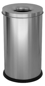 Pattumiera Gettacarte Ø31xh72 cm Autoestinguente in Acciaio Inox Argento
