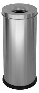 Pattumiera Gettacarte Ø25xh60 cm Autoestinguente in Acciaio Inox Argento