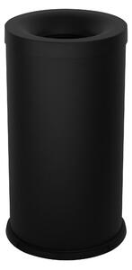 Pattumiera Gettacarte Ø31xh60 cm Autoestinguente In Acciaio Verniciato Nero