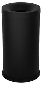 Pattumiera Gettacarte Ø31xh72 cm Autoestinguente In Acciaio Verniciato Nero