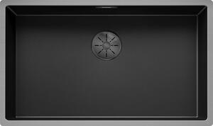 BLANCO CLARON 700-U DARK STEEL EDITION lavello con valvola InFino® a funzionamento manuale / vasca in acciaio inox
