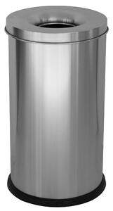 Pattumiera Gettacarte Ø38xh75 cm Autoestinguente in Acciaio Inox Argento