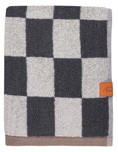 Asciugamano tipo terry color antracite/beige in cotone organico 50x90 cm Retro – Mette Ditmer Denmark