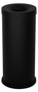 Pattumiera Gettacarte Ø25xh60 cm Autoestinguente In Acciaio Verniciato Nero