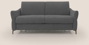 Dalia divano letto con materasso H18 cm e piedi alti in raffinato tess
