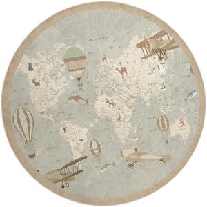 Tappeto da gioco per bambini lavabile ø150 cm Vintage World – Mila Home