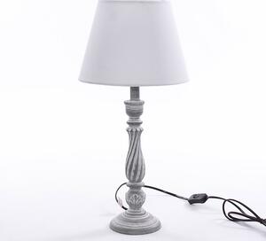 Lampada da Tavolo Ø25xH41 cm in MDF Design Classico Grigia