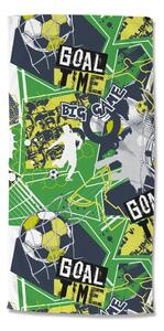 Telo mare da bambini verde in velluto 75x150 cm Goaltime – Good Morning