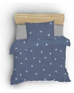 Set copripiumino e federa blu per letto matrimoniale 200x200 cm Üçgen – Mijolnir
