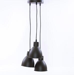 Lampadario a 3 Luci Ø25 in Metallo Verde Militare