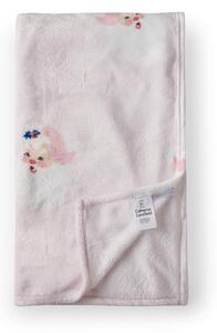 Coperta rosa chiaro in micropile a tema natalizio 130x170 cm Vintage Christmas Santa – Catherine Lansfield