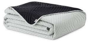 Copriletto nero/grigio chiaro in microfibra con rivestimento trapuntato 220x240 cm Softa – Restilo