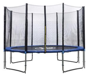 Trampolino Tappeto Elastico con Rete Ø 400 cm in Acciaio Galvanizzato Galvanizzato Blu