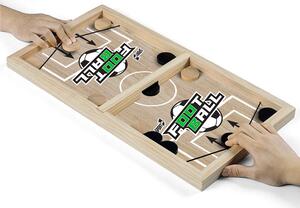Mini Calcetto da Tavolo 35x23x3,5 cm Sling Puck Game Marrone Chiaro