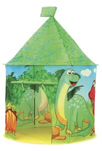 Tenda da Gioco per Bambini Ø 105x125 cm Struttura in Plastica Tubolare Dinosauri Verde