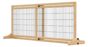 Cancelletto di Sicurezza per Cani 104-183x36x69 cm Estensibile in Legno