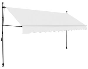 Tenda da Sole Retrattile Manuale con LED 400 cm Crema