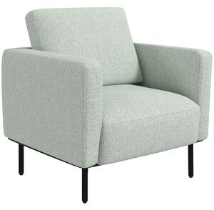 Poltrona 79x76x65 cm in Tessuto Effetto Lino Traspirante Grigio