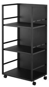 Carrello portaoggetti nero in metallo 42x84,5x32 cm Tower – YAMAZAKI