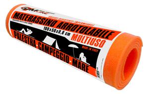 Tappeto per Yoga Fitness Mare Arrotolabile 180x50 cm Spessore 8 mm Arancione
