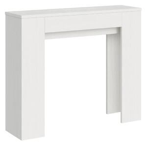 Consolle Allungabile 90x25/181 cm Pannelli in Nobilitato Slick Bianco Frassino