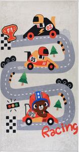 Tappeto da gioco per bambini avorio lavabile 160x230 cm Race Time – Vitaus