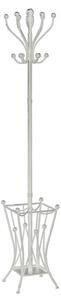 Appendiabiti a Stelo 30x30xh184 cm in Metallo Bianco