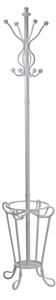 Appendiabiti a Stelo Ø40xh180 cm in Metallo Bianco