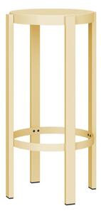 Sedia da bar gialla in acciaio (altezza della seduta 75 cm) Doon – noo.ma