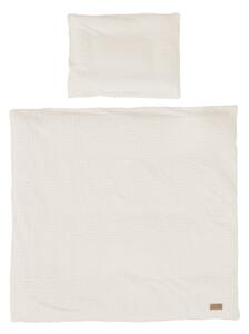 Set copripiumino e federa da bambini color crema per culla 80x80 cm Seashells – Roba