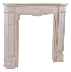 Cornice per Camino da Terra 108x21,5xh101 cm in Legno Sbiancato