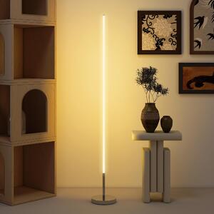 DecHome Lampada da Terra LED Alta 150 cm con Temperatura del colore Regolabile e Telecomando colore Argento