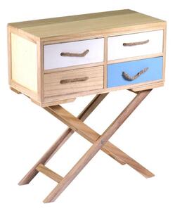 Cassettiera 4 Cassetti 60x30xh30/72 cm in Legno