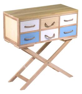Cassettiera 6 Cassetti 67x30xh30/72 cm in Legno
