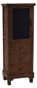 Mobile 3 Cassetti 1 Anta con Lavagna 50x35xh137 cm in Legno di Abete Marrone