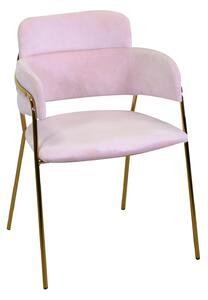 Sedia Imbottita 52x52xh79 cm in Tessuto Velluto Hannover Rosa