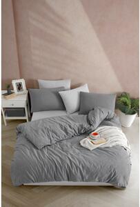 Biancheria da letto color antracite per letto singolo 140x200 cm Yarn Dyed – Mijolnir