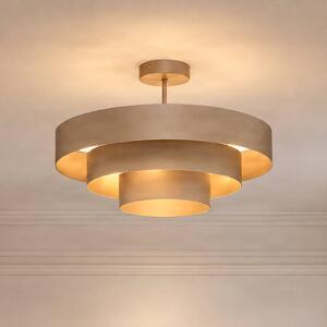 Plafoniera soffitto Trio Domiluce, dimmerabile, Crema / Ambra, Corridoio, Metallo, Moderno, Plafoniera