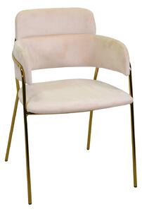 Sedia Imbottita 52x52xh79 cm in Tessuto Velluto Hannover Crema