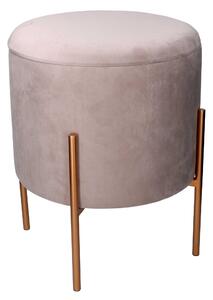 Pouf Contenitore Ø40xh51 cm in Tessuto Grigio