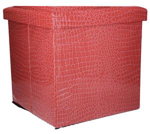 Pouf Contenitore 30x30xh30 cm in Similpelle Rosa
